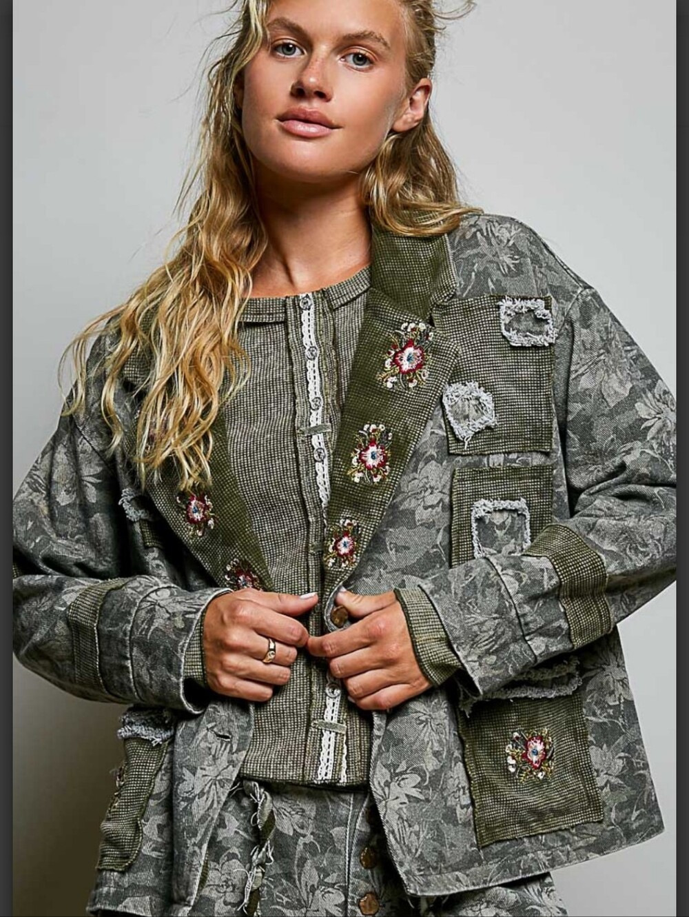 #2033 POL Secret Garden Patchwork Jacket